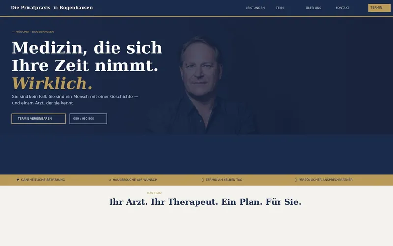 Webseiten-Konzept für eine Privatpraxis