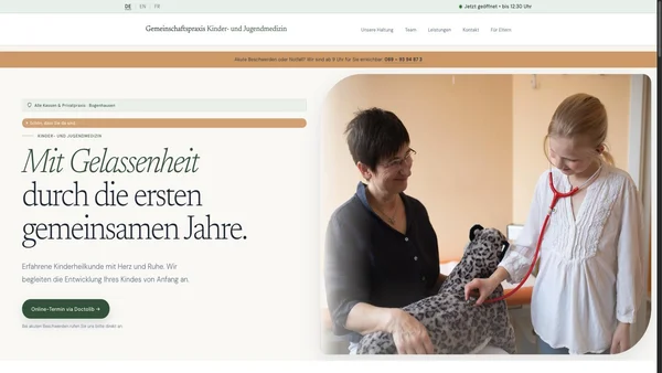 Webseiten-Umsetzung für Kinderarztpraxis Gandenberger-Bachem